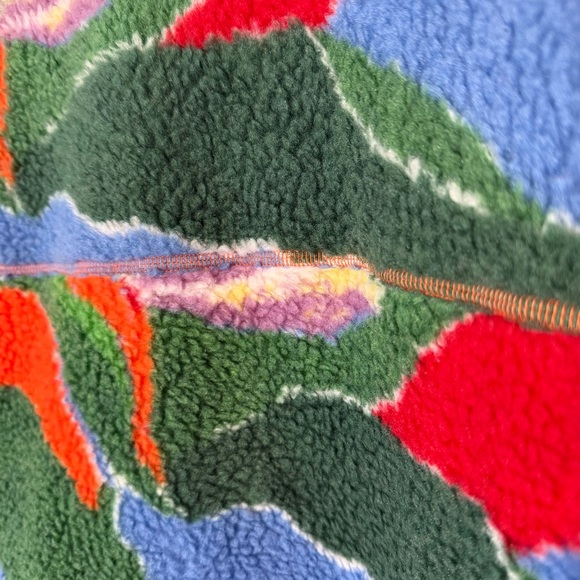 Ralph Lauren Floral Print Pile Pullover Colorful Sherpa Size Large - Picture 6 of 6